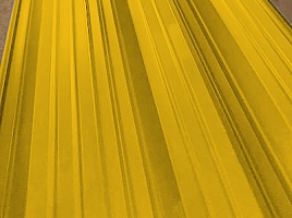 фото 1 - окрашенный профнастил с8-1150, 0,45 мм, желтый